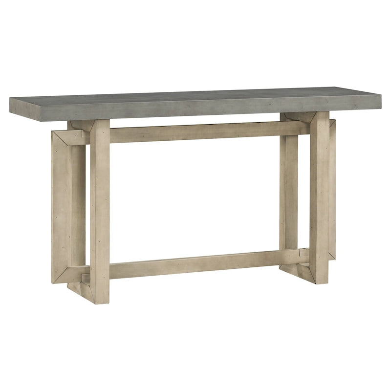 Table d'entrée minimaliste extra longue avec plateau en bois