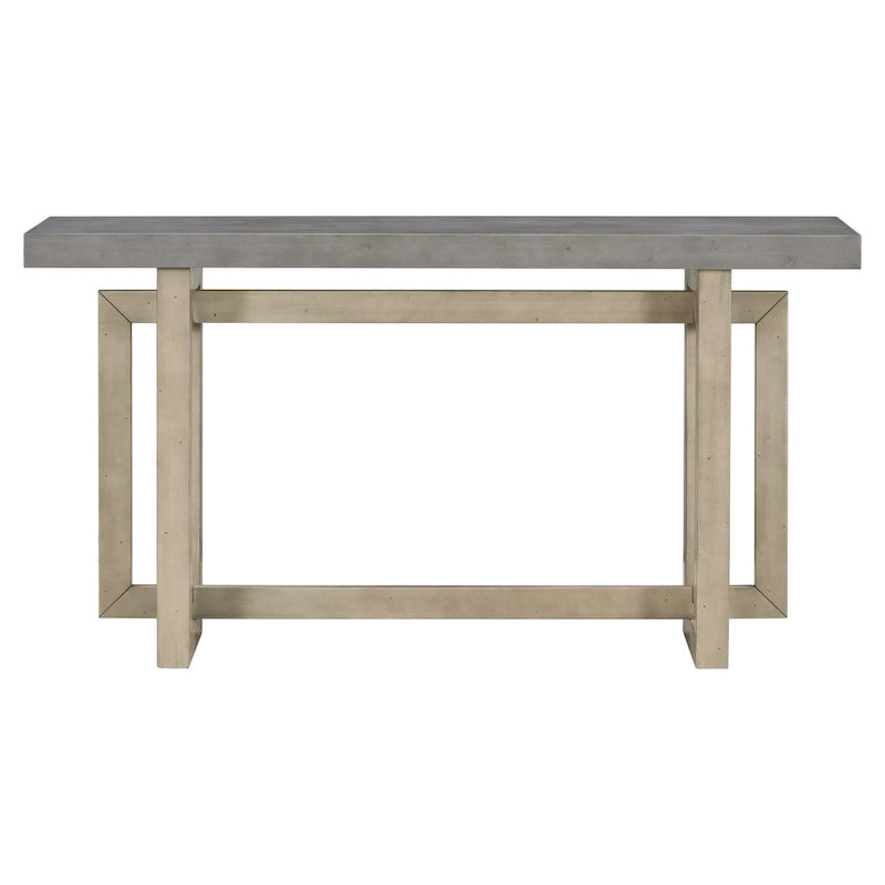 Table d'entrée minimaliste extra longue avec plateau en bois