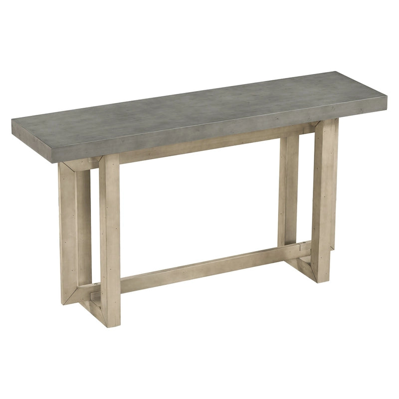 Table d'entrée minimaliste extra longue avec plateau en bois