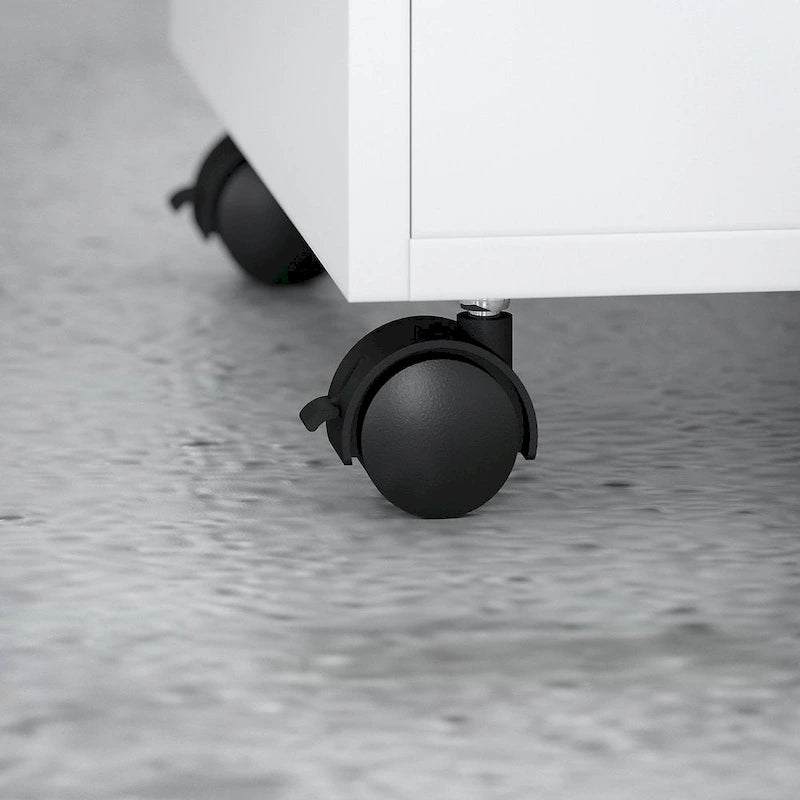 Bureau d'angle Echo avec étagère et tiroirs, par Bush Business Furniture