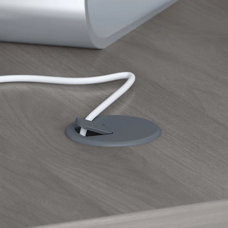 Bureau d'angle Echo avec étagère et tiroirs, par Bush Business Furniture