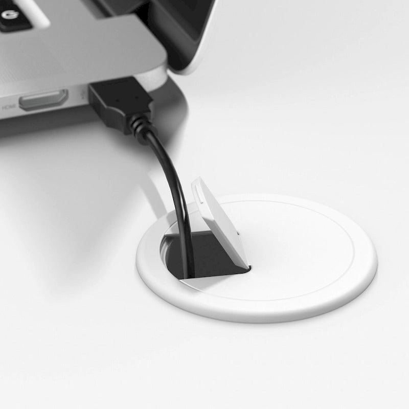 Bureau d'angle Echo avec étagère et tiroirs, par Bush Business Furniture