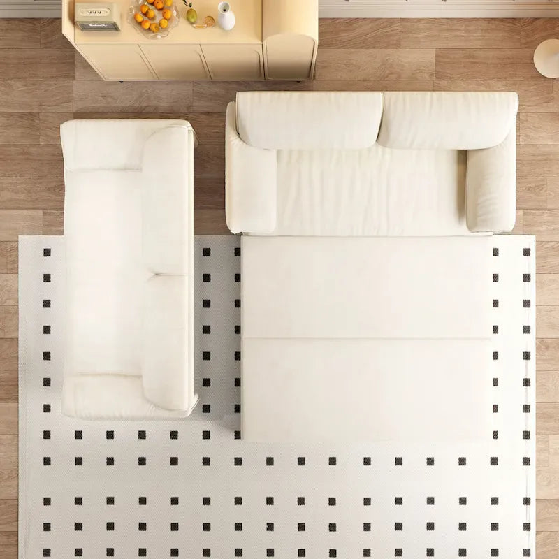 Canapé-lit convertible 3 en 1 avec rangement latéral, canapé-lit Queen 66 pouces, causeuse en velours