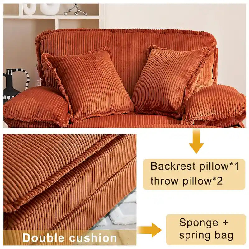 Fauteuil surdimensionné de 56,9 cm de large avec repose-pieds, fauteuil de lecture pour chambre, canapé-lit confortable, grand fauteuil inclinable moderne.