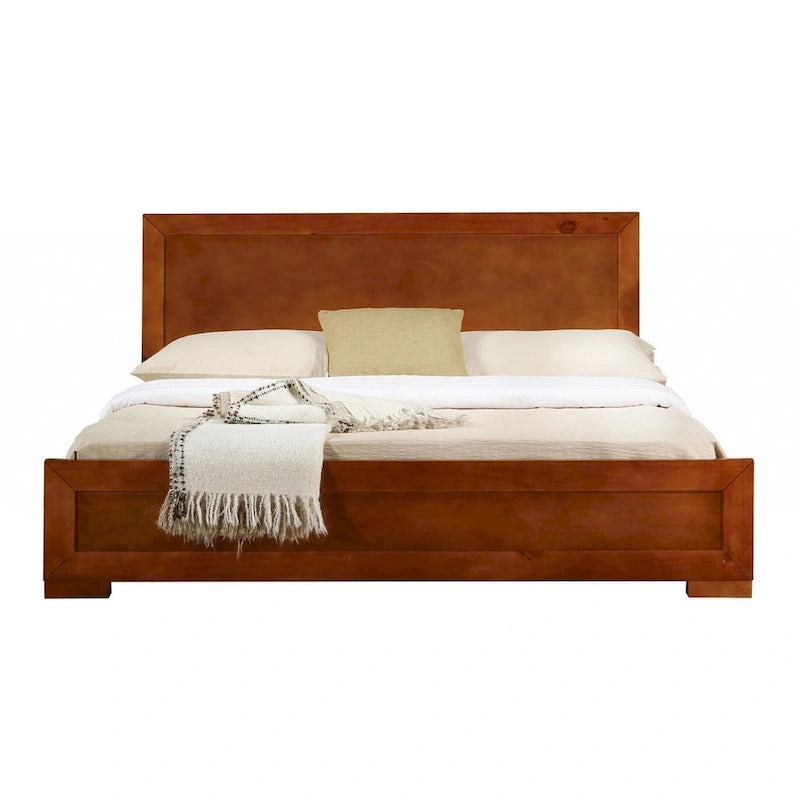 Cadre de lit HomeRoots en bois brun pour lit king size