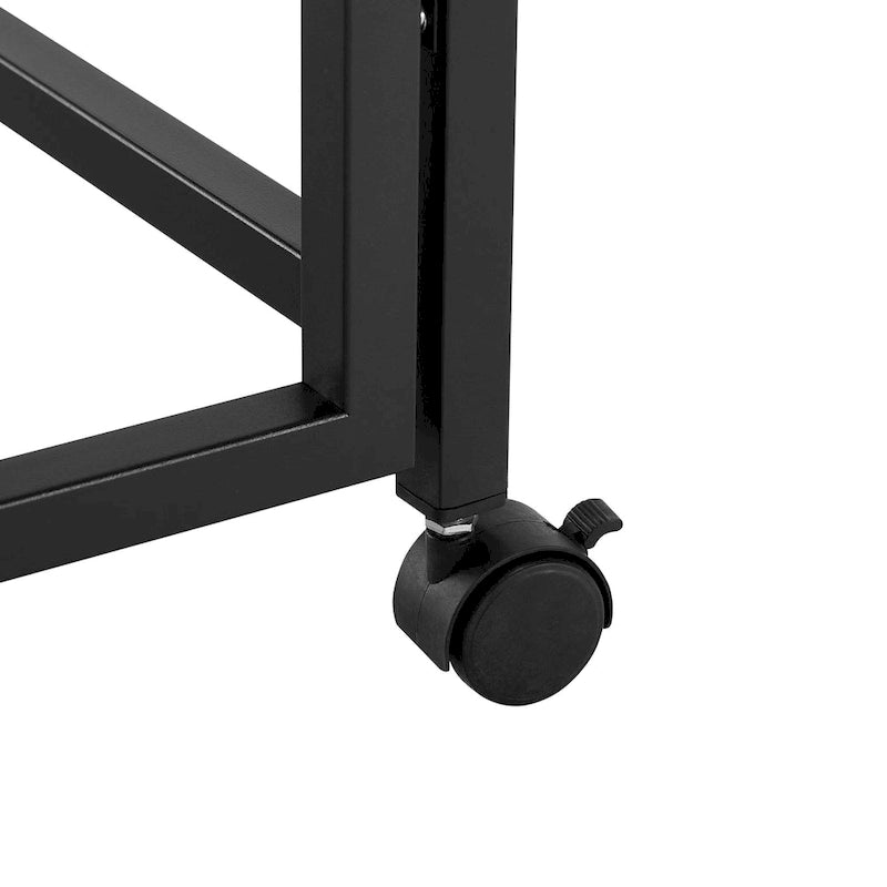 Bureau pliable minimaliste avec plateau monobloc et 4 roulettes pour bureaux à domicile, chambres ou chambres d'étudiants