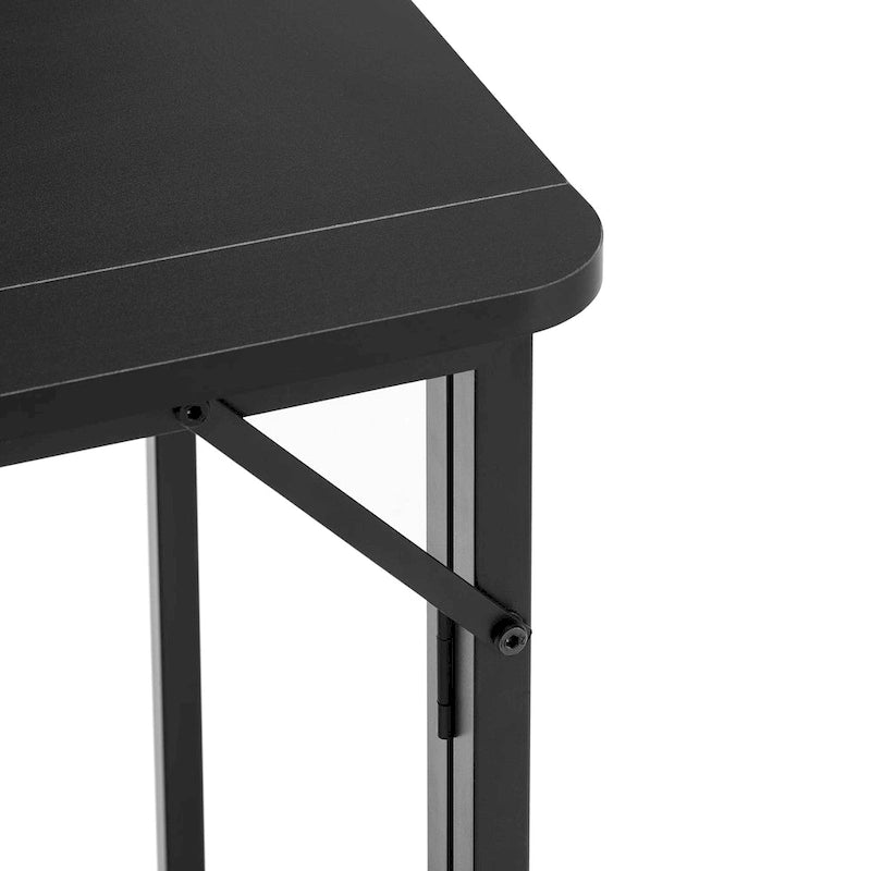 Bureau pliable minimaliste avec plateau monobloc et 4 roulettes pour bureaux à domicile, chambres ou chambres d'étudiants