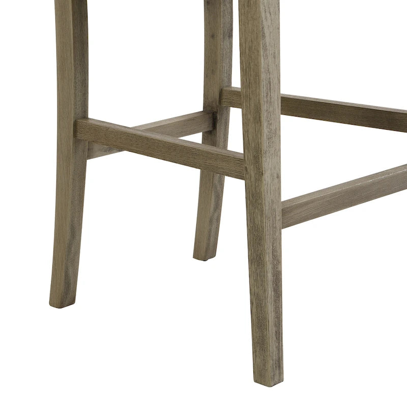 Tabourets de bar rétro Roomfitters, lot de 2, hauteur bar 30,5 cm, coussin en tissu et structure en bois.