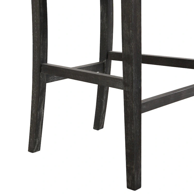 Tabourets de bar rétro Roomfitters, lot de 2, hauteur bar 30,5 cm, coussin en tissu et structure en bois.