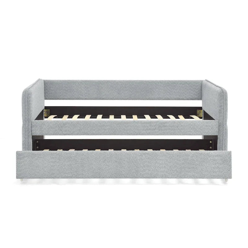 Lit de jour double en boucle avec lit gigogne