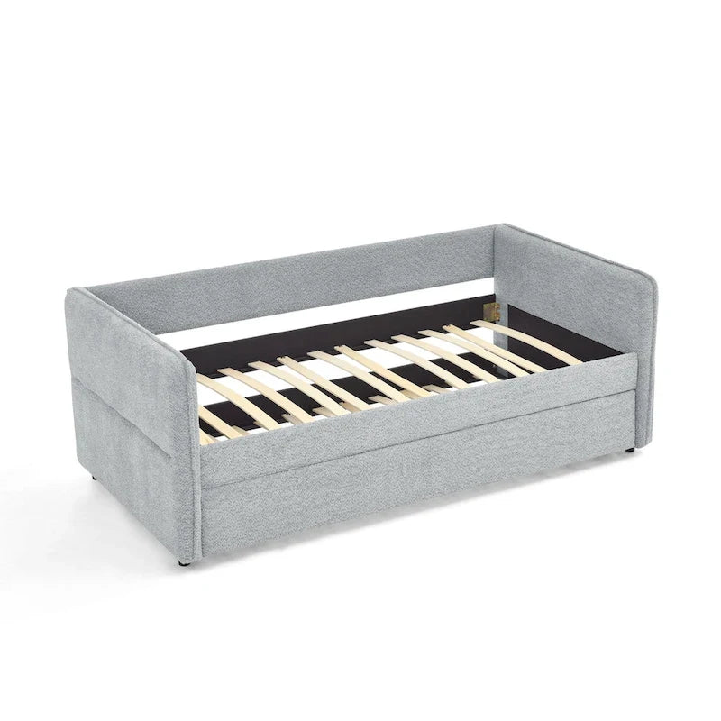 Lit de jour double en boucle avec lit gigogne