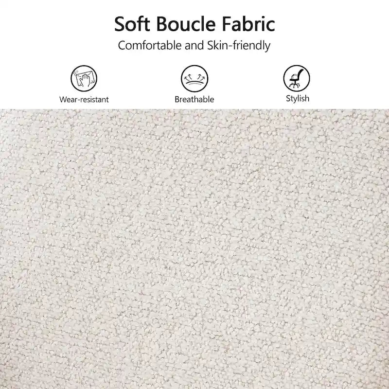 Chaises de salle à manger modernes rembourrées avec pieds pivotants en métal