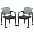 Ensemble de 2 ou 4 chaises de conférence Costway empilables en maille pour visiteurs de bureau