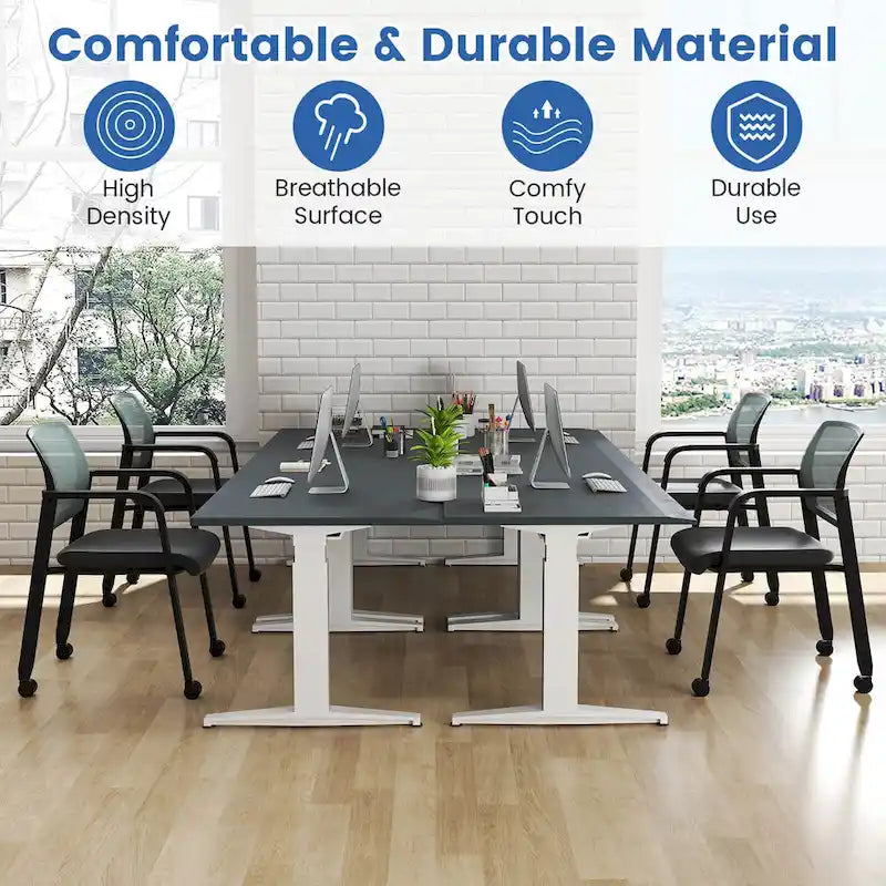 Ensemble de 2 ou 4 chaises de conférence Costway empilables en maille pour visiteurs de bureau