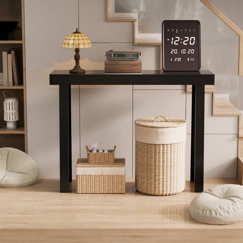 Console moderne en bois massif pour la décoration d'une entrée ou d'un couloir