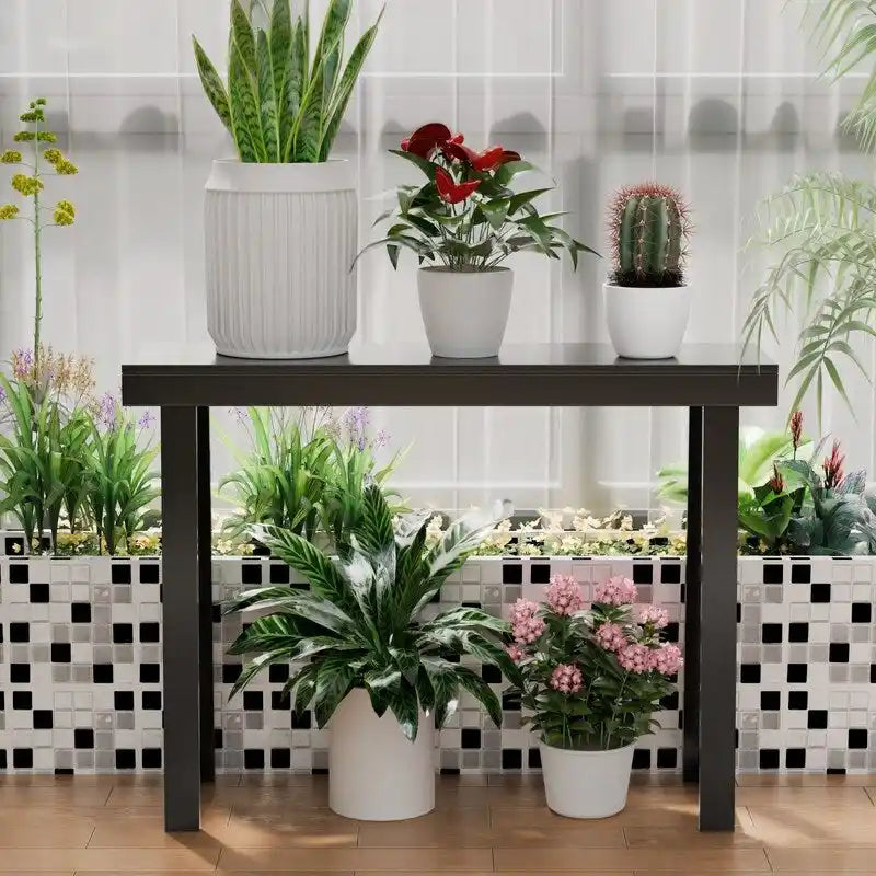 Console moderne en bois massif pour la décoration d'une entrée ou d'un couloir