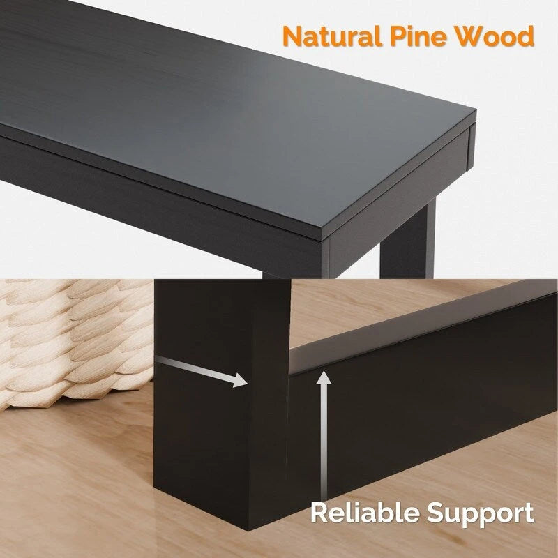 Console moderne en bois massif pour la décoration d'une entrée ou d'un couloir