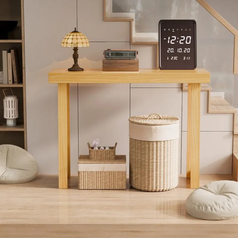Console moderne en bois massif pour la décoration d'une entrée ou d'un couloir