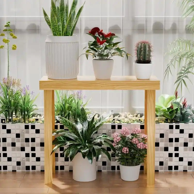 Console moderne en bois massif pour la décoration d'une entrée ou d'un couloir