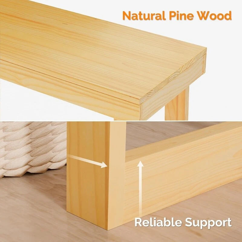 Console moderne en bois massif pour la décoration d'une entrée ou d'un couloir