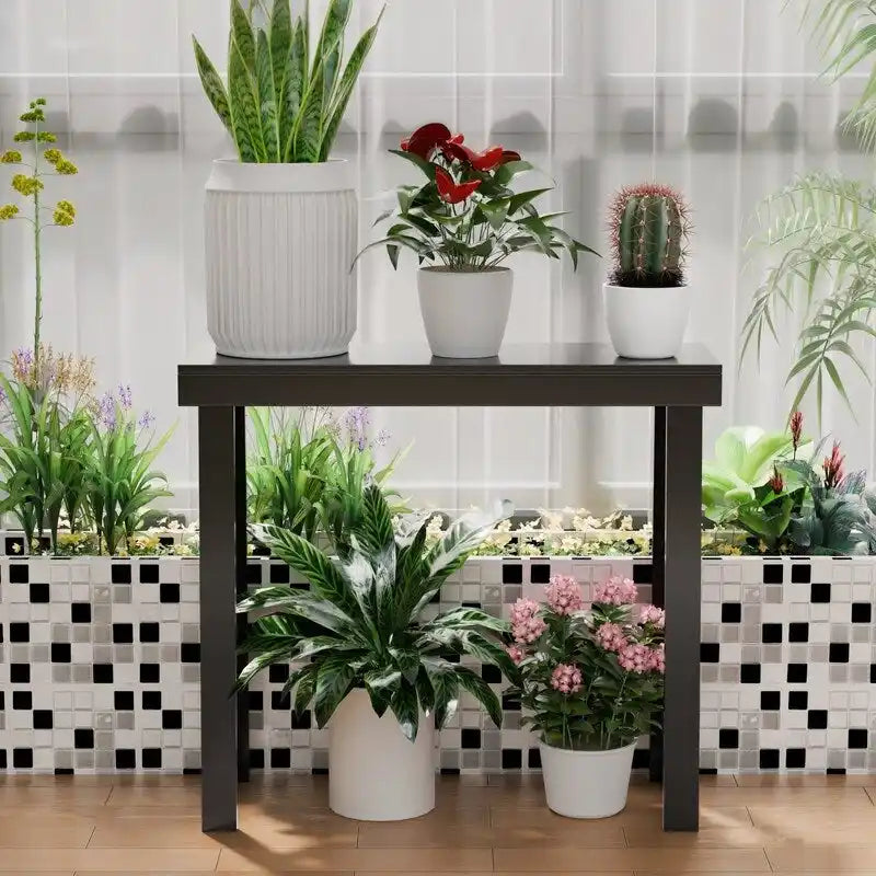 Console moderne en bois massif pour la décoration d'une entrée ou d'un couloir