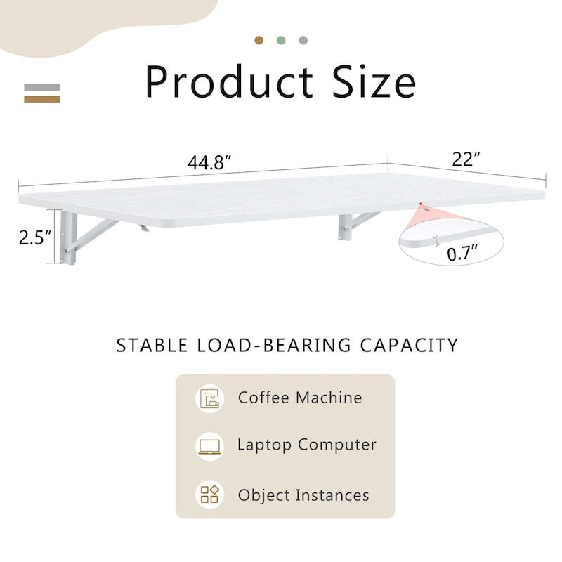 Table pliante murale pour buanderie, idéale pour les petits espaces