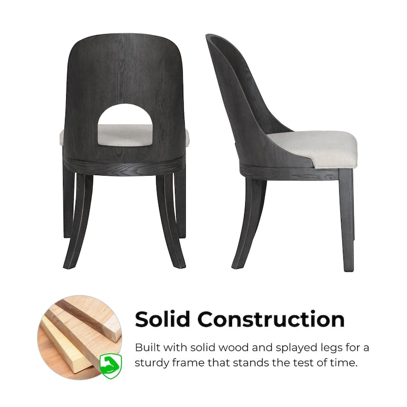 Ensemble de salle à manger rond moderne 5 pièces en bois massif Piez de Furniture of America