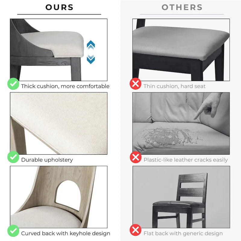 Ensemble de salle à manger rond moderne 5 pièces en bois massif Piez de Furniture of America