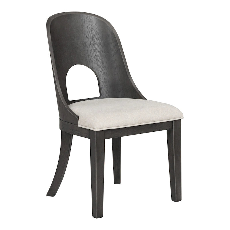 Ensemble de salle à manger rond moderne 5 pièces en bois massif Piez de Furniture of America