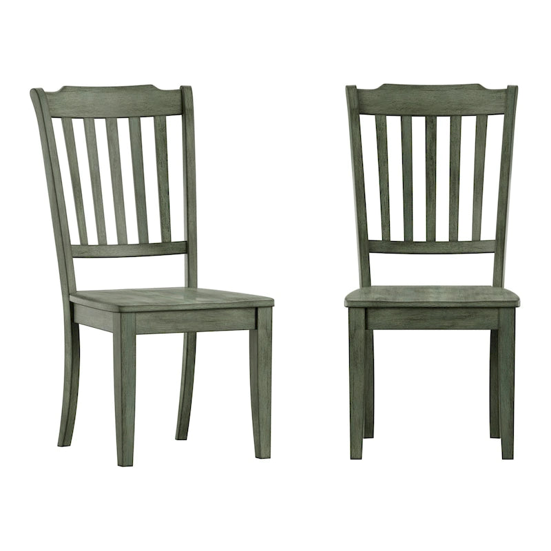 Chaises de salle à manger Ronda à dossier à lattes en bois (lot de 2)