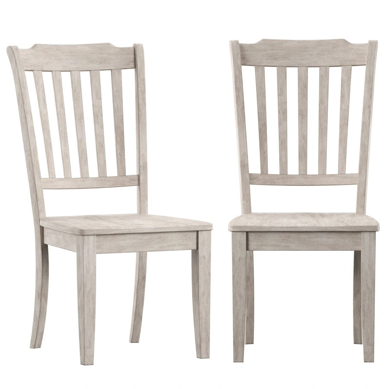 Chaises de salle à manger Ronda à dossier à lattes en bois (lot de 2)