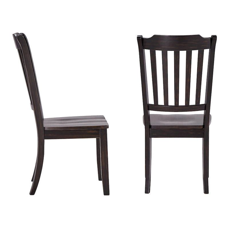 Chaises de salle à manger Ronda à dossier à lattes en bois (lot de 2)