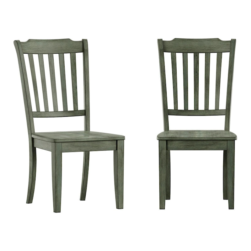 Chaises de salle à manger Ronda à dossier à lattes en bois (lot de 2)