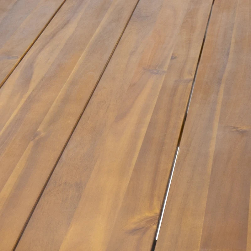 Table de salle à manger Christopher Knight Home Zion en bois d'acacia de 183 cm (72 pouces) - finition teck et métal rustique