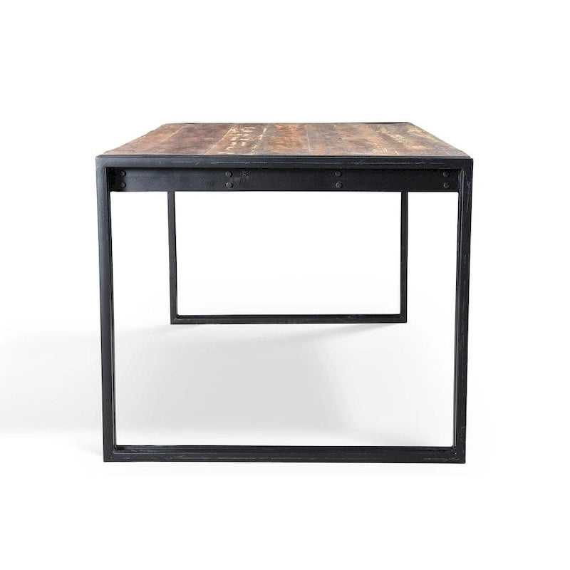 Table de salle à manger Timbergirl en bois ancien recyclé, fabriquée à la main (Inde)