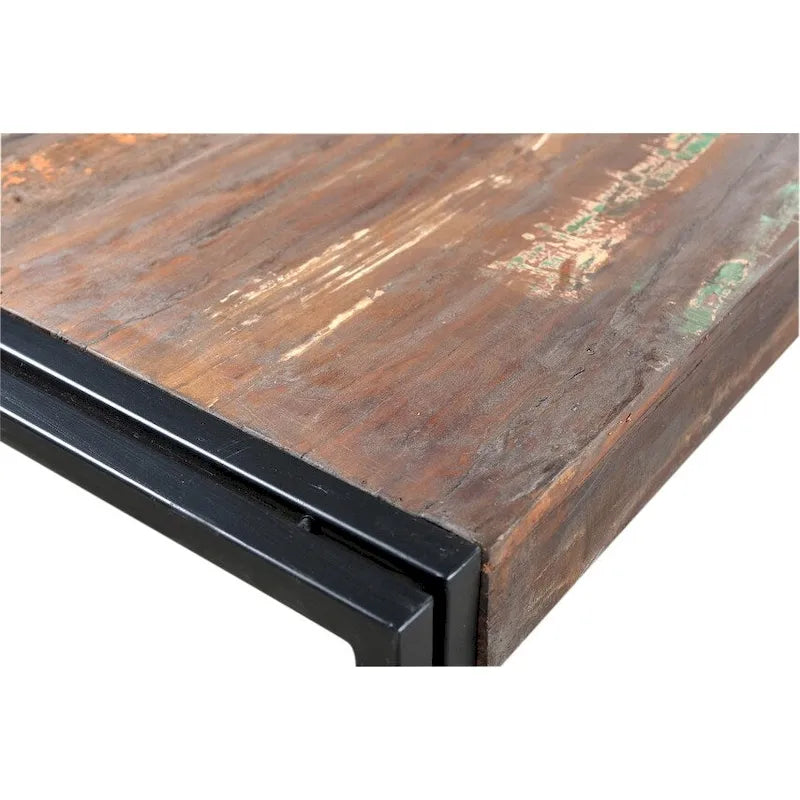 Table de salle à manger Timbergirl en bois ancien recyclé, fabriquée à la main (Inde)
