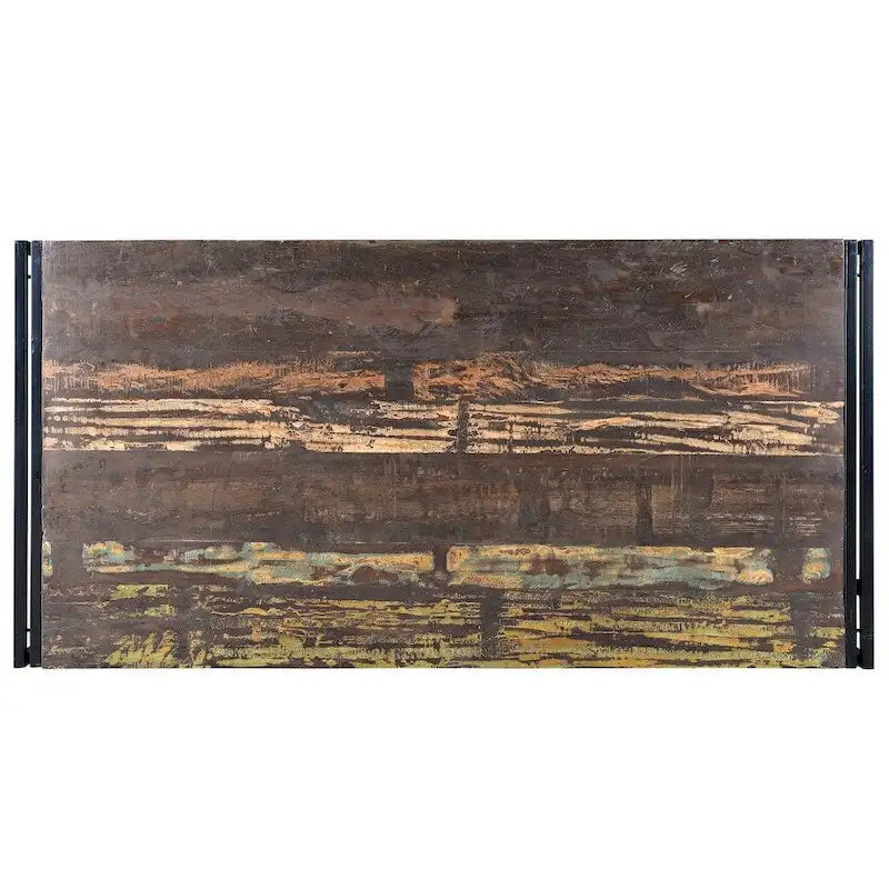 Table de salle à manger Timbergirl en bois ancien recyclé, fabriquée à la main (Inde)