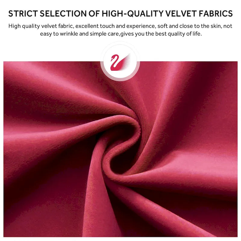 Ensemble de 6 chaises de salle à manger capitonnées en velours avec pieds en bois massif