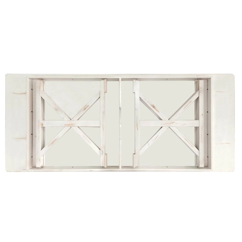 Table de salle à manger pliante rectangulaire rustique antique en pin massif 8' x 40