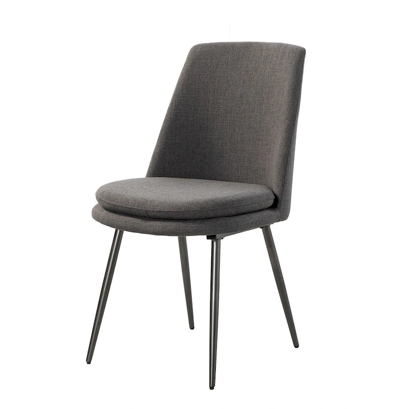 Ensemble de 2 chaises de salle à manger modernes et contemporaines Homer avec pieds en métal