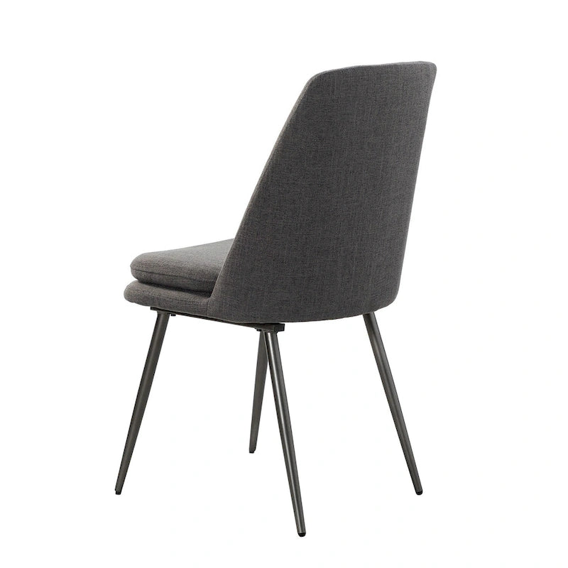Ensemble de 2 chaises de salle à manger modernes et contemporaines Homer avec pieds en métal