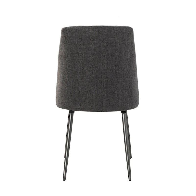 Ensemble de 2 chaises de salle à manger modernes et contemporaines Homer avec pieds en métal