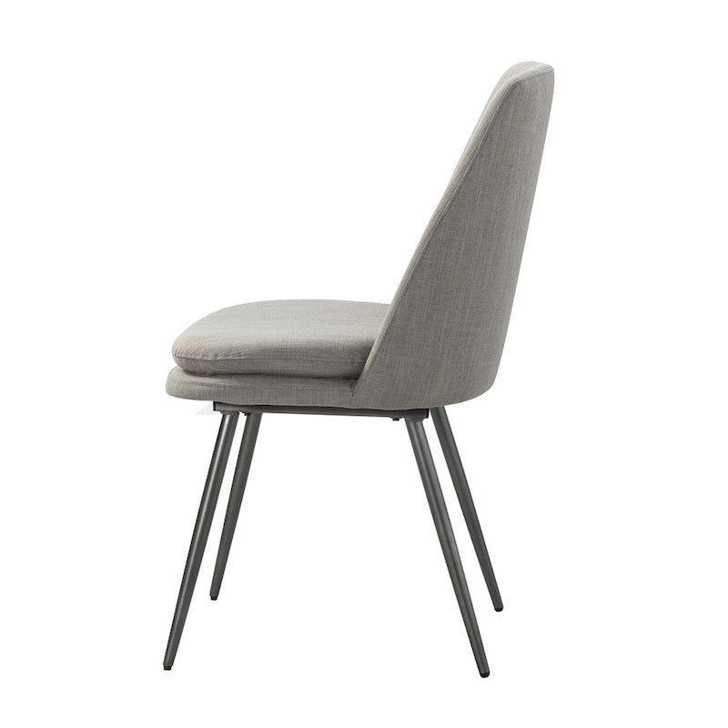 Ensemble de 2 chaises de salle à manger modernes et contemporaines Homer avec pieds en métal