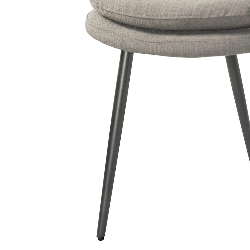 Ensemble de 2 chaises de salle à manger modernes et contemporaines Homer avec pieds en métal