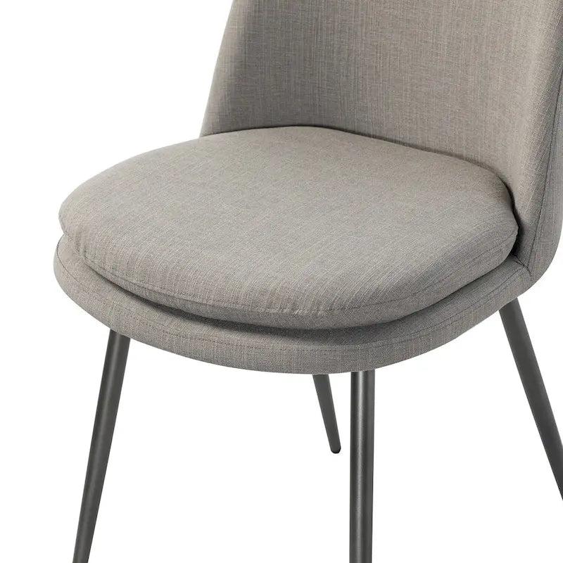 Ensemble de 2 chaises de salle à manger modernes et contemporaines Homer avec pieds en métal