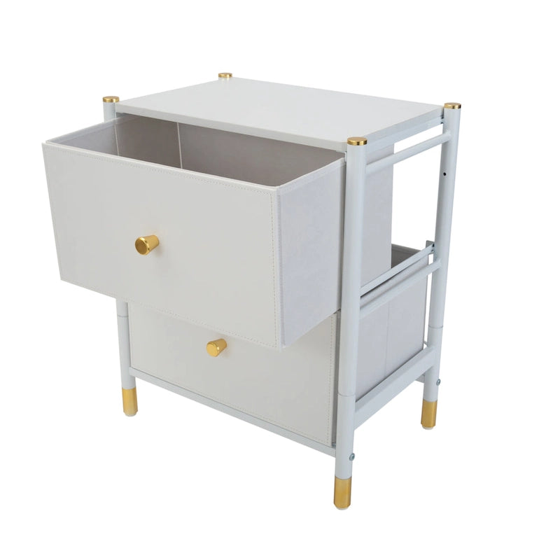 Table de chevet de luxe Simplify à 2 tiroirs