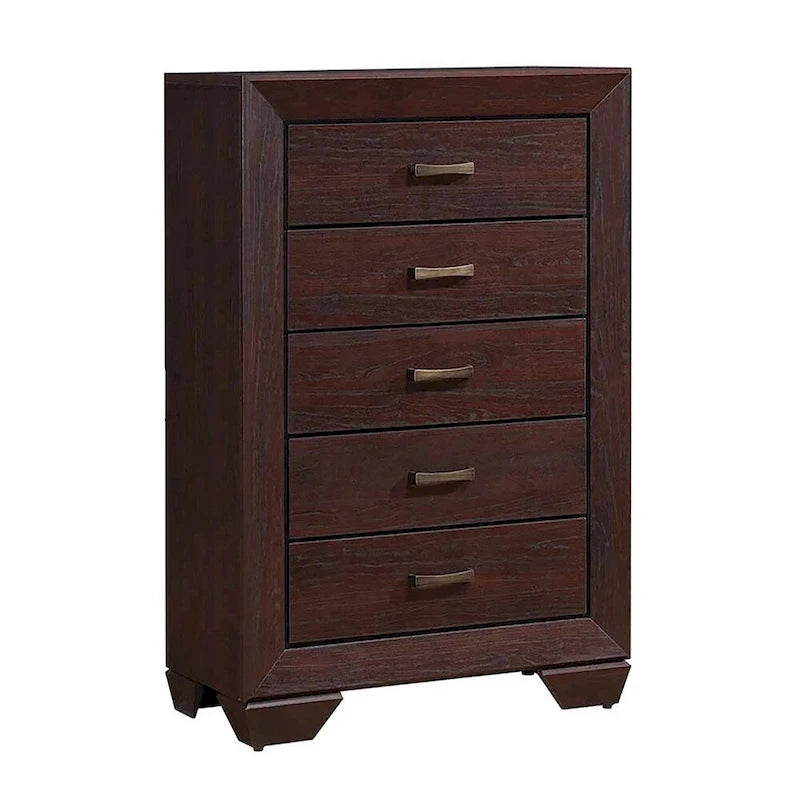 Ensemble de chambre à coucher 2 pièces Oatfield Dark Cocoa avec commode