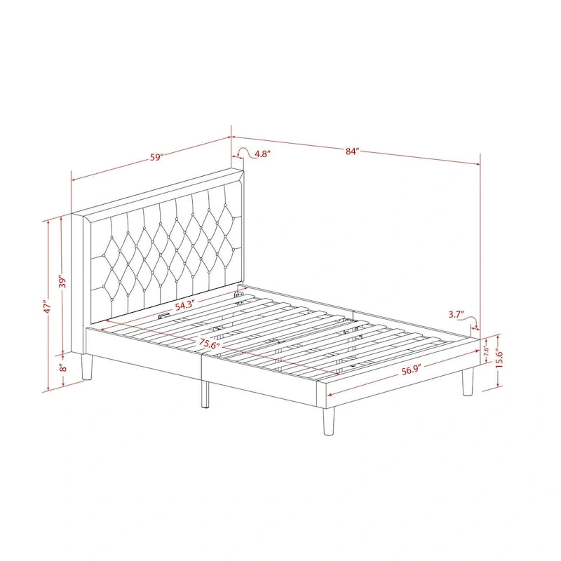 Ensemble de chambre à coucher 2 pièces East West Furniture - Cadre de lit avec tête de lit marron et 1 table de chevet en bois avec pieds noirs (taille de lit au choix)