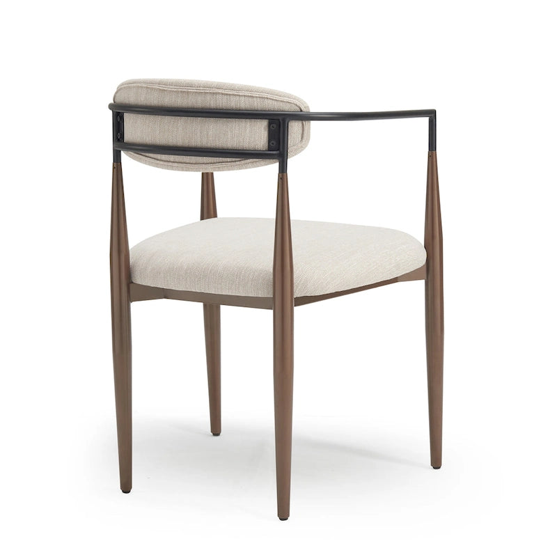 Chaises de salle à manger rembourrées Elmore de style industriel moderne (lot de 2) avec structure en fer par Christopher Knight Home