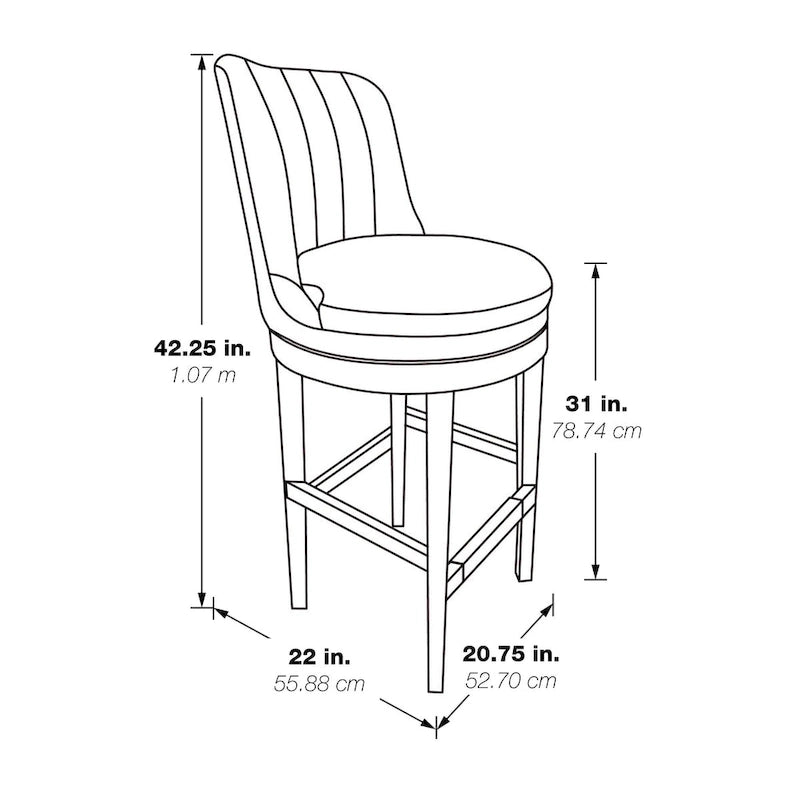 Tabouret de bar pivotant Rowan (lot de 2)